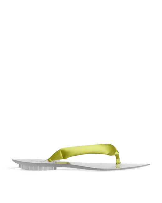 Alaïa Yellow Invisible Thong Flip Flops