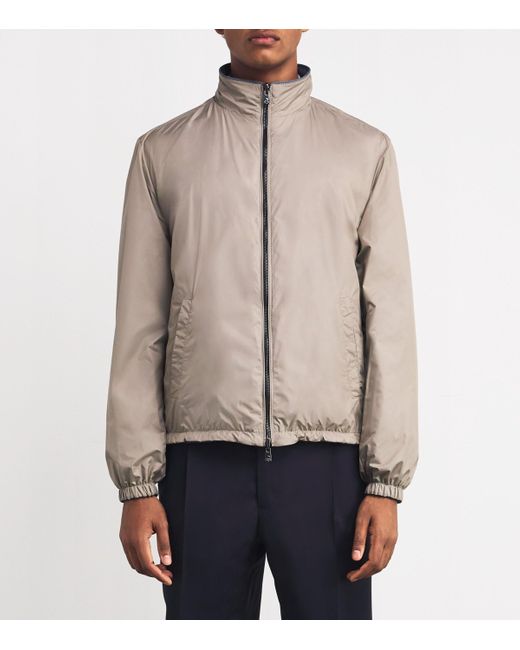Corneliani Blue Lambskin Reversible Jacket for men