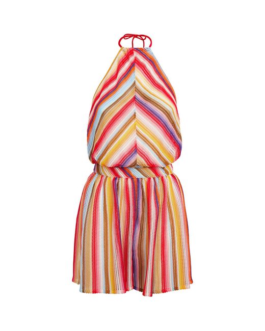 Missoni Red Striped Playsuit