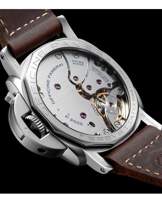 Panerai Metallic Stainless Steel Luminor Tre Giorni Watch for men