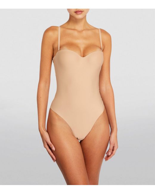 Skims White Moulded Underwire Thong Bodysuit