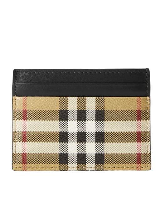Burberry Black Check Card Holder