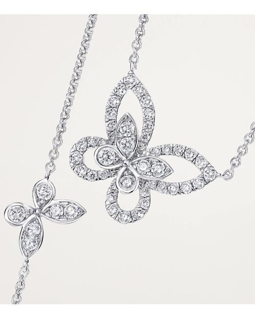 Graff Metallic And Diamond Multi Butterfly Necklace