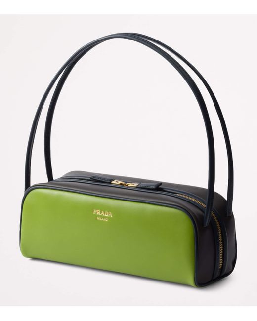 Prada Green Leather Swing Shoulder Bag