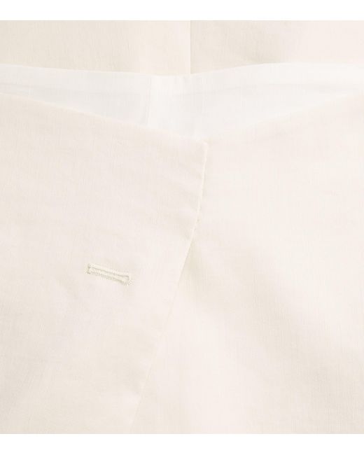 Khaite White Double-Layered Midi Skirt