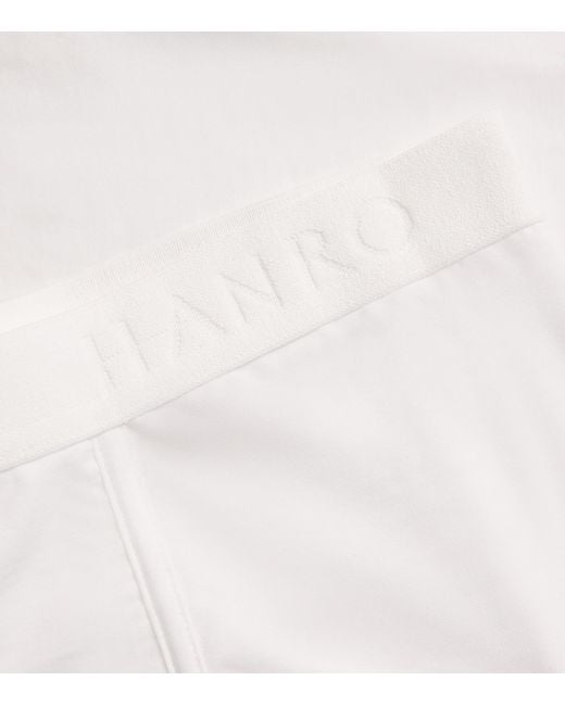 Hanro White Stretch-Cotton Essential Trunks for men