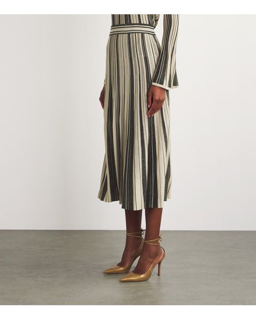 Zimmermann Multicolor Illustration Metallic Midi Skirt