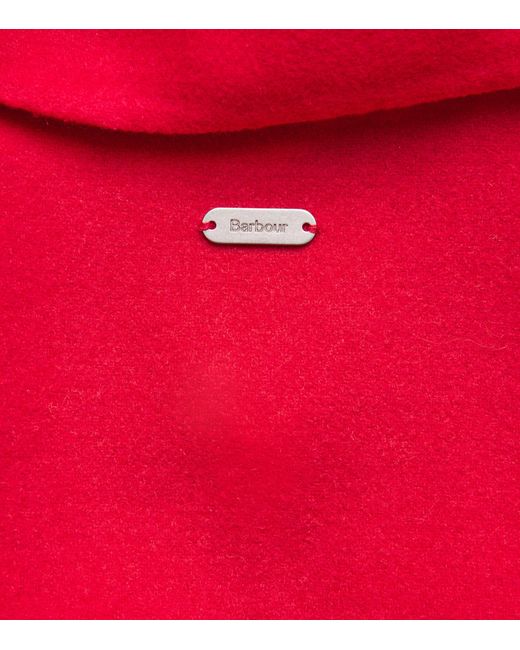 Barbour Red Wool-Blend Amanda Overshirt