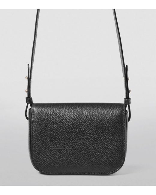 Aspinal Black Leather Ella Cross-Body Bag