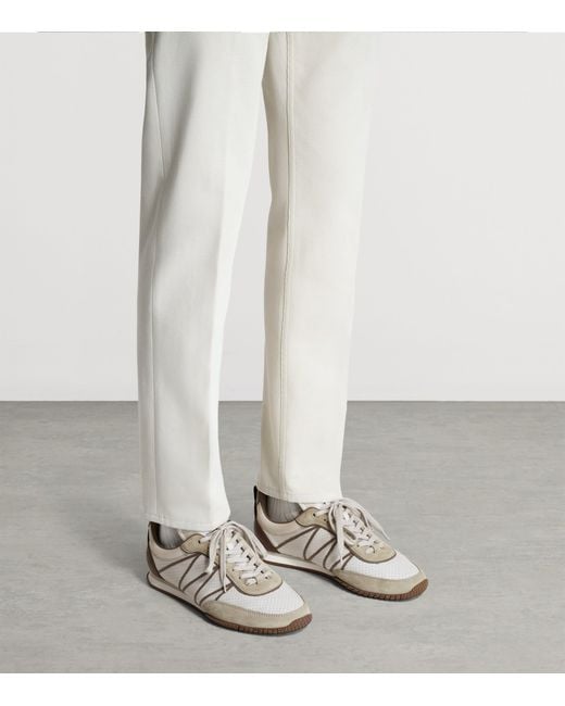 Dunhill Gray Leather The Ian Runner Sneakers for men