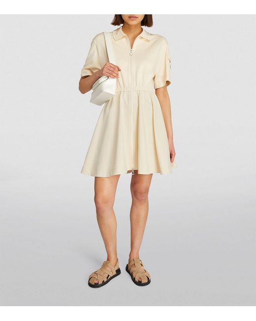 Moncler Natural Cotton Polo Mini Dress