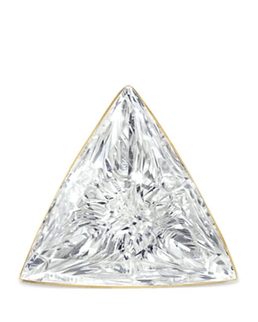 Maria Tash White Invisible Set Triangle Diamond Threaded Stud Earring