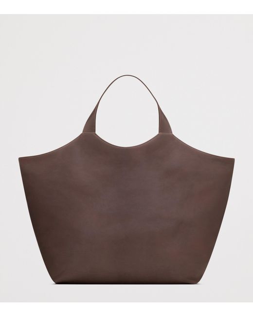 Saint Laurent Brown Maxi Calfskin Icare Tote Bag