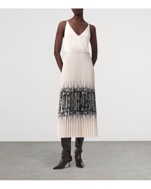 AllSaints White 2-In-1 Curtis Midi Dress
