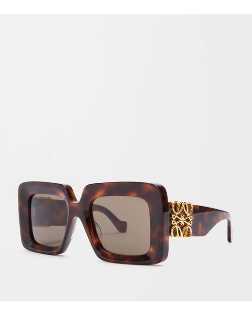 Loewe Brown Bevelled Square Sunglasses