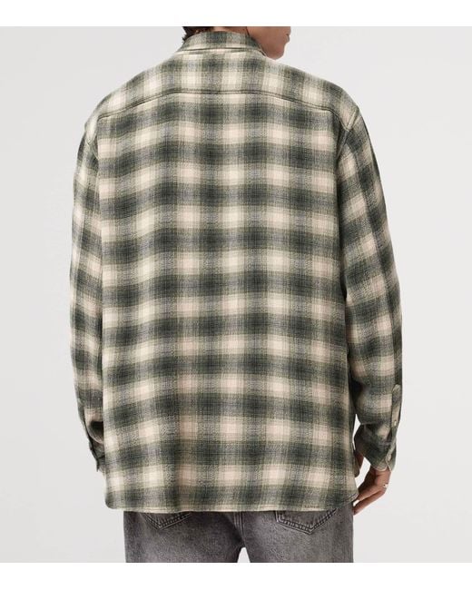 AllSaints Green Check Lumley Shirt for men