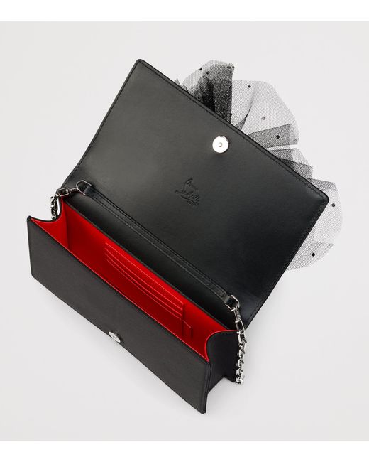 Christian Louboutin Black Bettina Tulle Clutch Bag