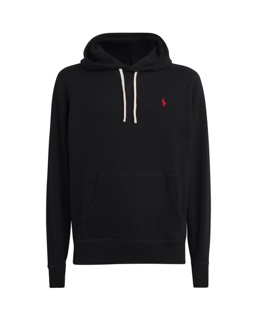 Polo Ralph Lauren Black Double-Knit Logo Hoodie for men