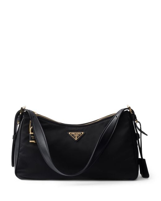 Prada Black Medium Re-Nylon Aimée Shoulder Bag