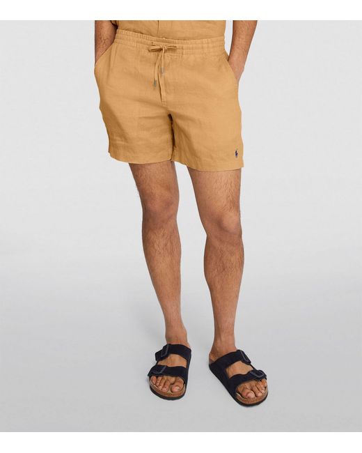 Polo Ralph Lauren Natural Linen Prepster Shorts for men