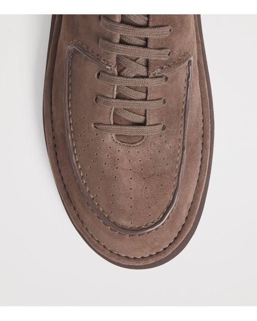 Giorgio Armani Suede Oxford Shoes in Brown for Men | Lyst