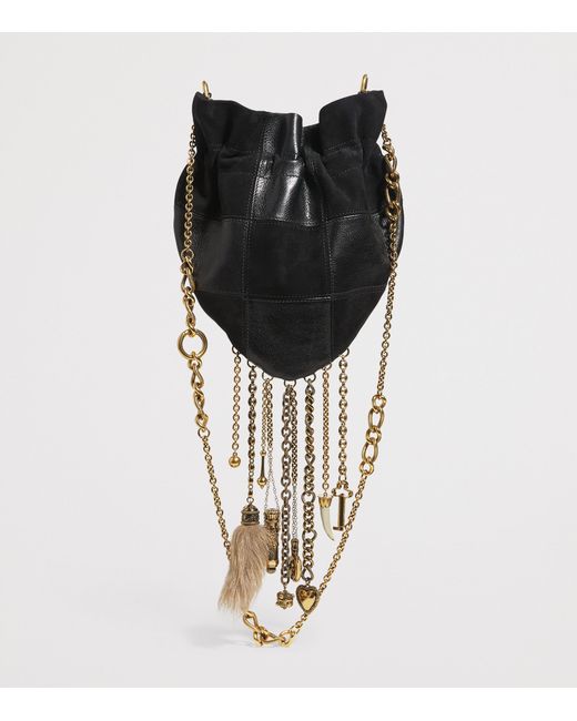 Chloé Black Patchwork-Leather Charms Cross-Body Bag