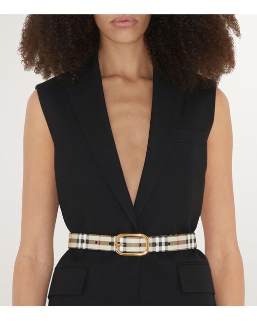 Burberry Brown Check Belt