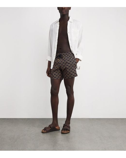 Vilebrequin Blue Turtle Print Moorise Swim Shorts for men