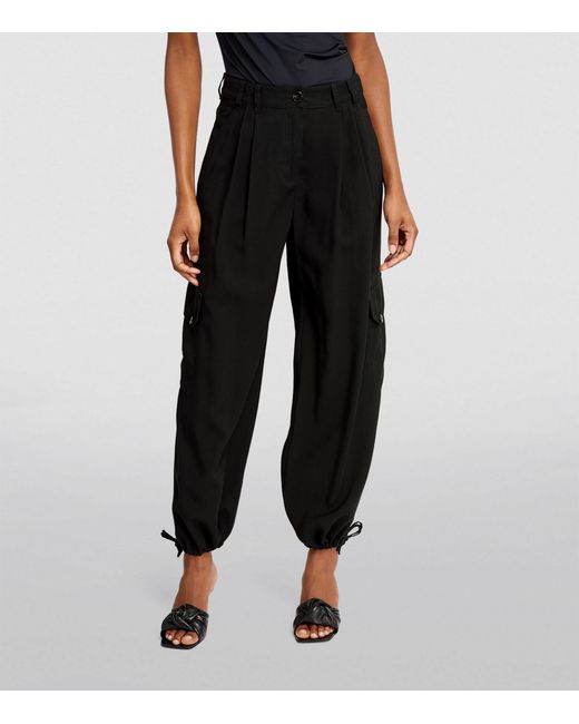 MAX&Co. Black Twill Cargo Trousers