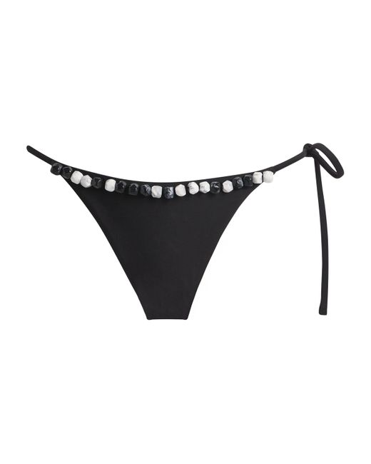 Sir Black Beaded Baci Bikini Bottoms