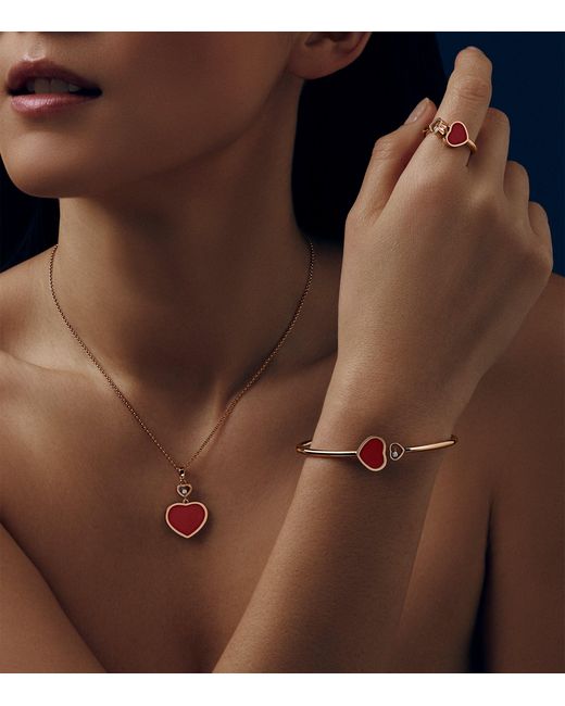 Chopard Pink And Diamond Happy Hearts Bangle