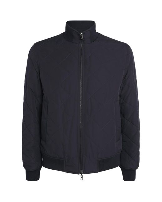 Pal Zileri Blue Reversible Bomber Jacket for men