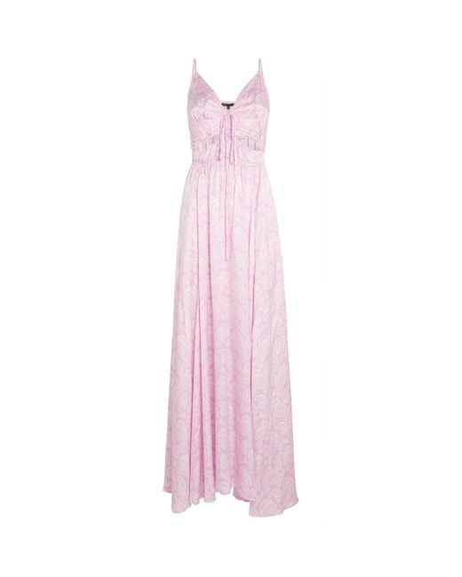 Maje Pink Paisley Print Maxi Dress