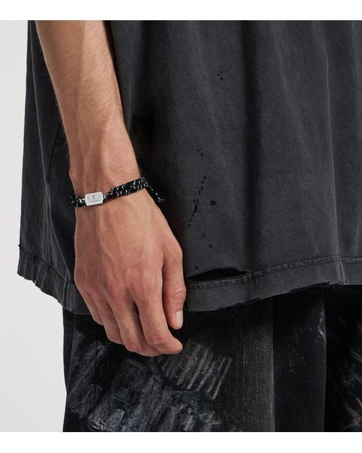 Balenciaga Black Saint-Germain Lace Bracelet for men