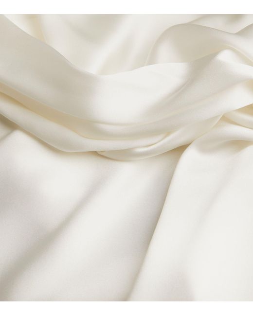 MAX&Co. White Silk-satin Shirt