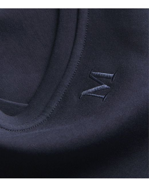 Max Mara Blue Cotton-Blend Long-Sleeve T-Shirt