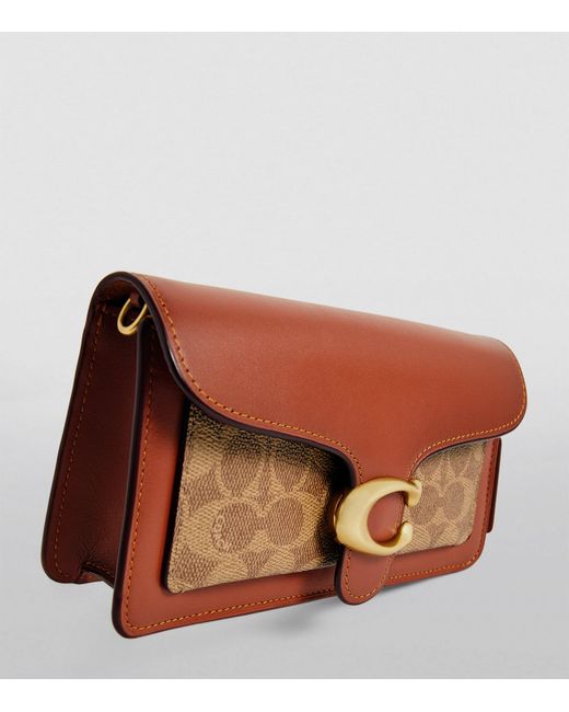 COACH Brown Leather Tabby Clutch Bag