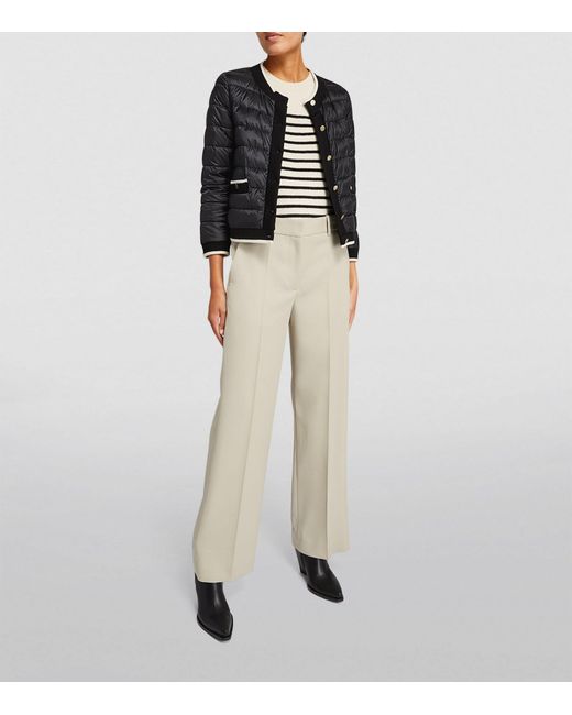 Max Mara Black Button-down Quilted Jacket
