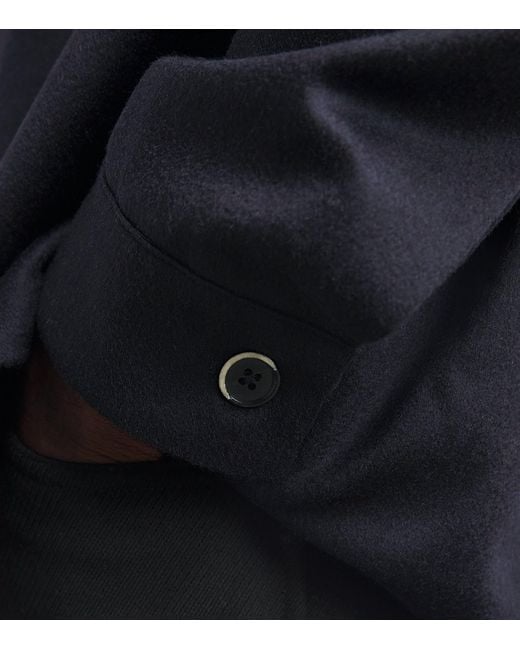 Barena Blue Brushed Cashmere Overshirt for men