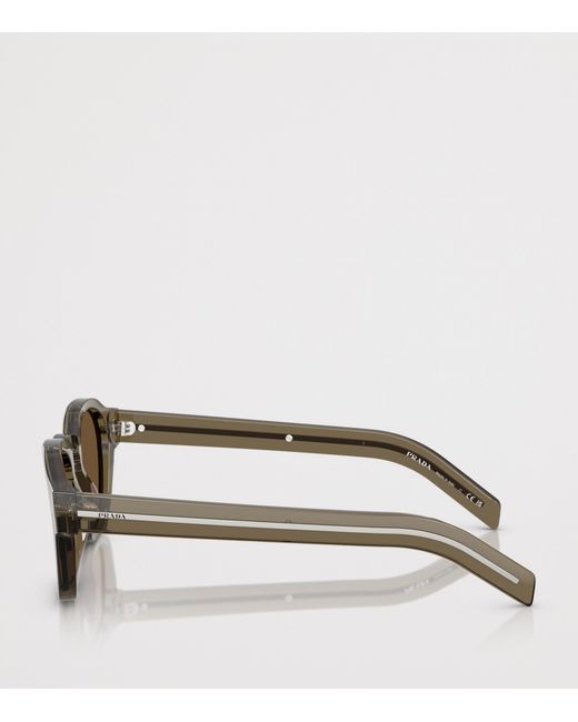 Prada Brown Acetate Phantos Sunglasses for men