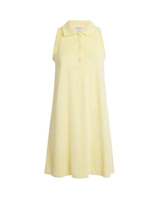 Hunza G Yellow Towelling Tennis Mini Dress