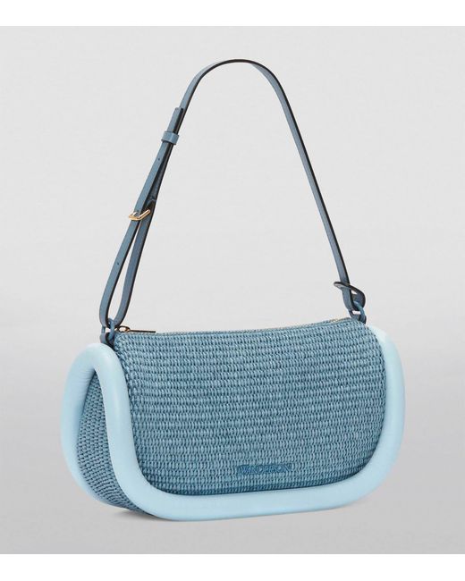 J.W. Anderson Blue Raffia Bumper-15 Shoulder Bag