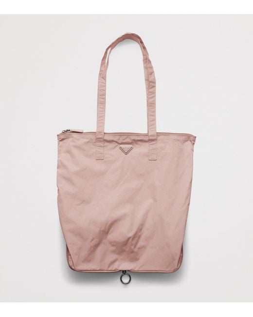 Prada Pink Saffiano Leather Pendant Tote Bag
