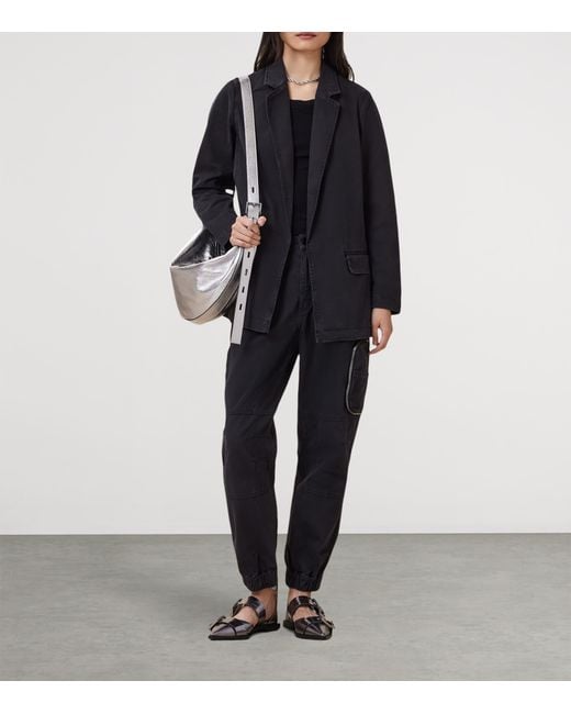AllSaints Black Denim Aleida Blazer