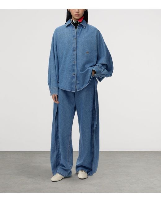 Loewe Blue Oversized Denim Shirt