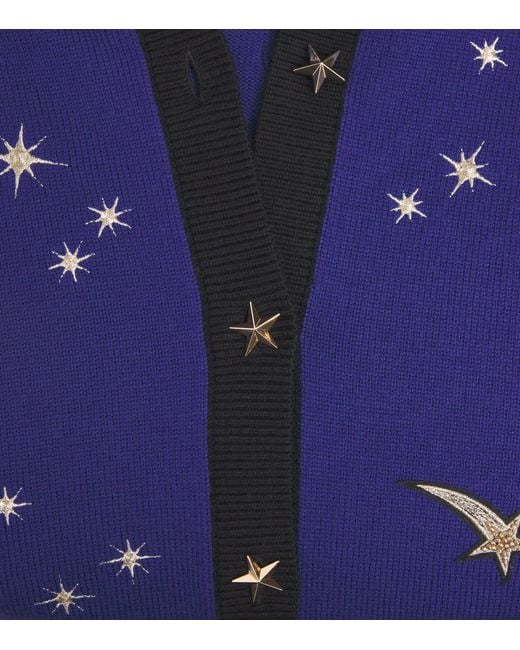 Alice + Olivia Blue Bradford Celestial Staceface Cardigan