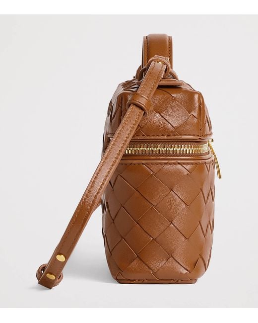 Bottega Veneta Brown Leather Bang Bang Vanity Case Bag