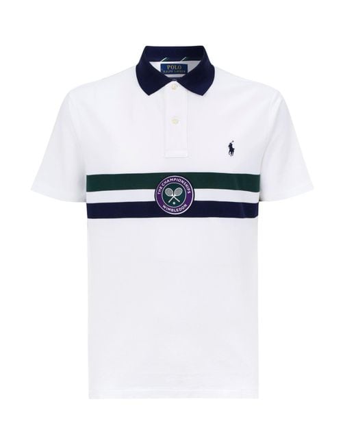Polo Ralph Lauren White Wimbledon Polo Shirt for men