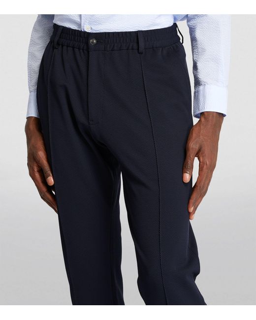 Emporio Armani Blue Centre-seam Slim Trousers for men