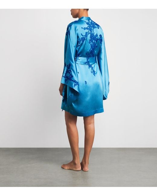 Torlowei Blue Silk Tokoni Short Kimono